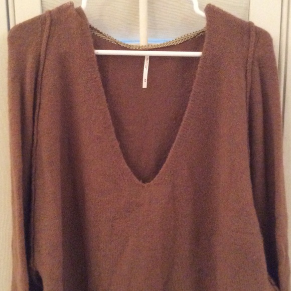 NWT Free People Irresistible V Sweater Brown - Picture 8 of 8