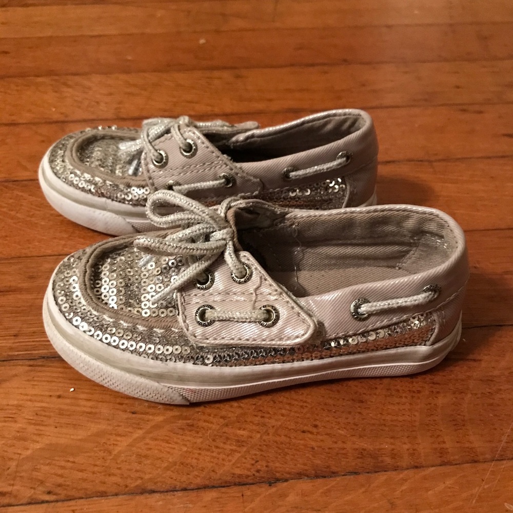 Kids Sperry Sequin Boat Shoes