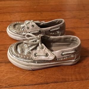 Kids Sperry Sequin Boat Shoes