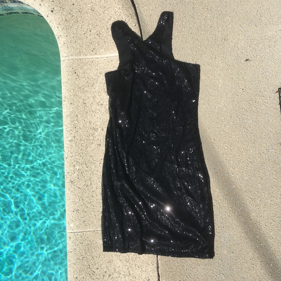 Gorgeous black sequin Blaque Market BLQMKT dress - Picture 1 of 3