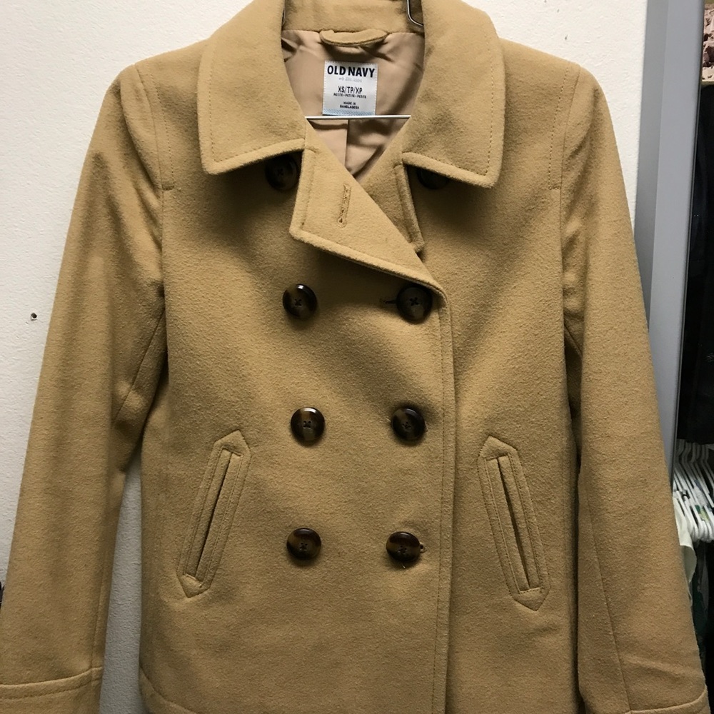 Old navy tan pea coat