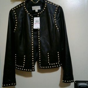 SOLD-Michael Kors Black Leather Jacket