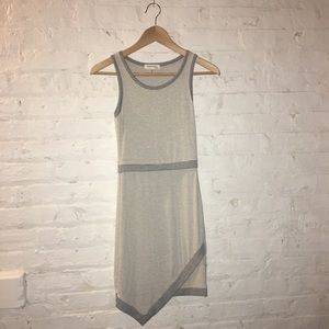 Asymmetrical body con dress