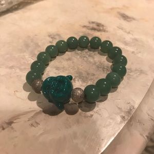 Good luck green Buddha bracelet