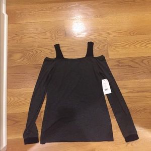 Gray off the shoulder long sleeve
