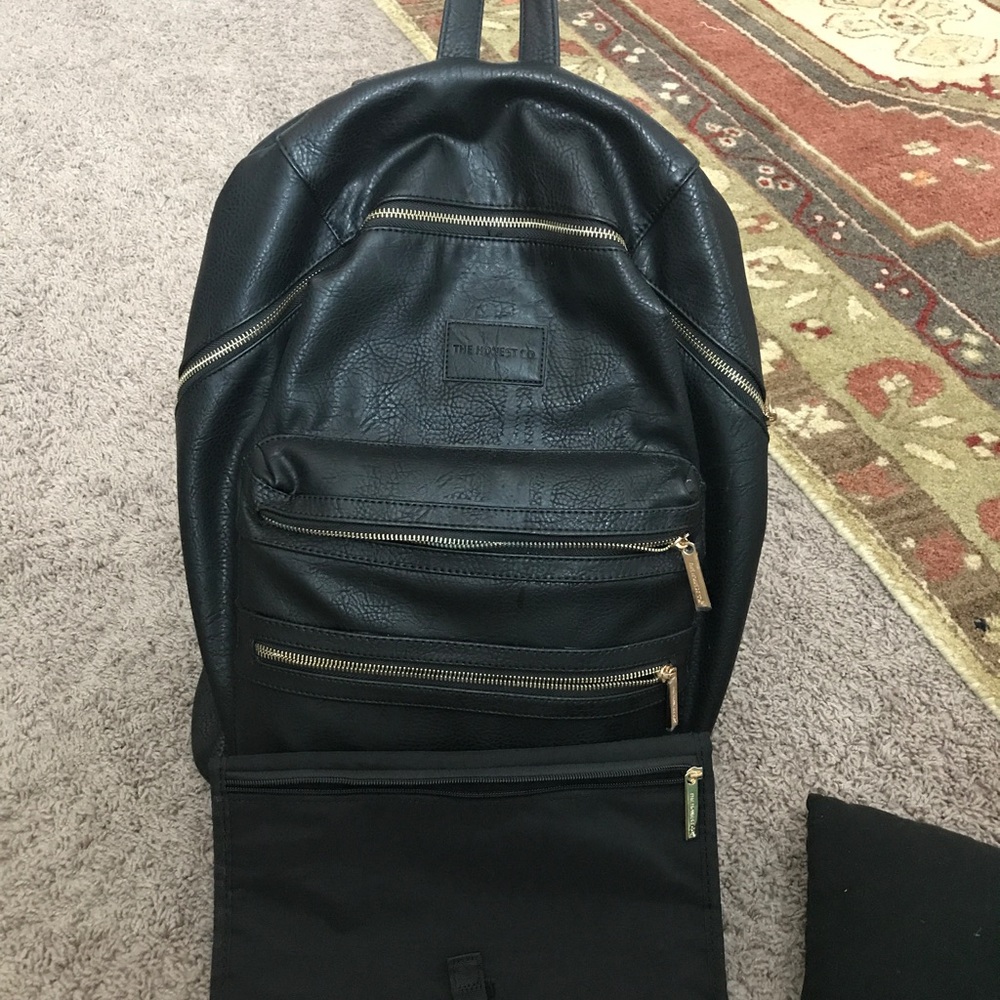 Black Honest company backpack/ diaper bag