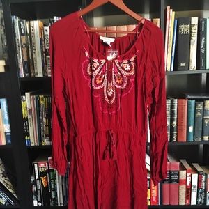 Boho embroidered dress