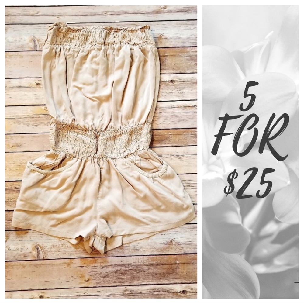 5 for $25 Beige Romper