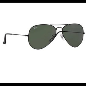 Classic black ray ban aviator RB3025 size 58