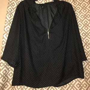 Women's Worthing Blouse 2X Black & White