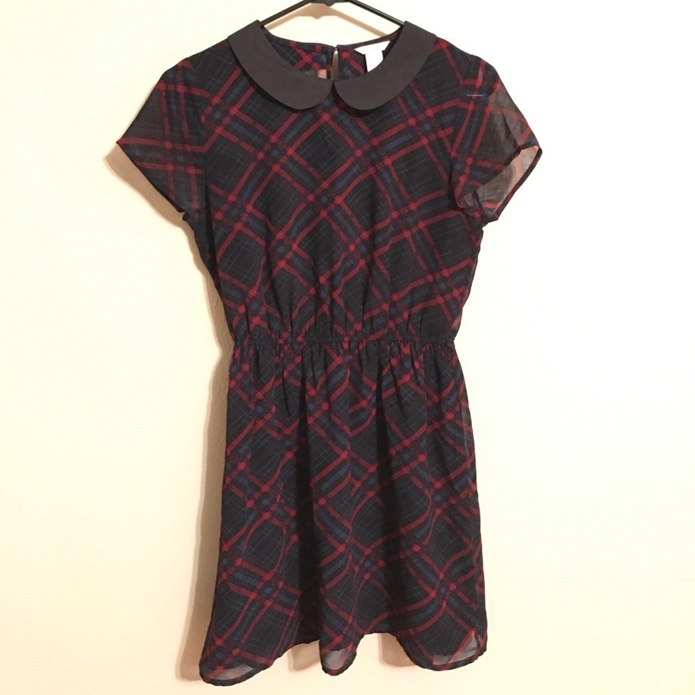 Plaid Peter Pan Collar Dress