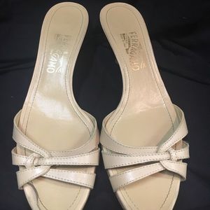 Worn Salvatore Ferragamo sandals