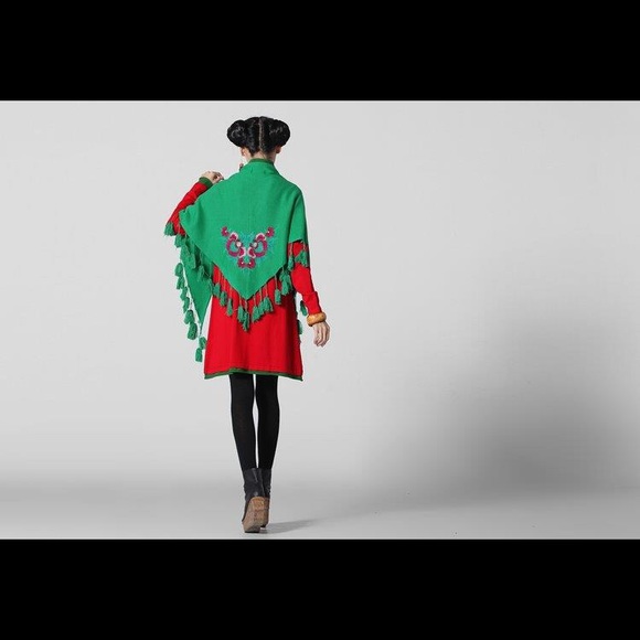 BOGO Unique Asian Chinese embroidered scarf shawl - Picture 2 of 6