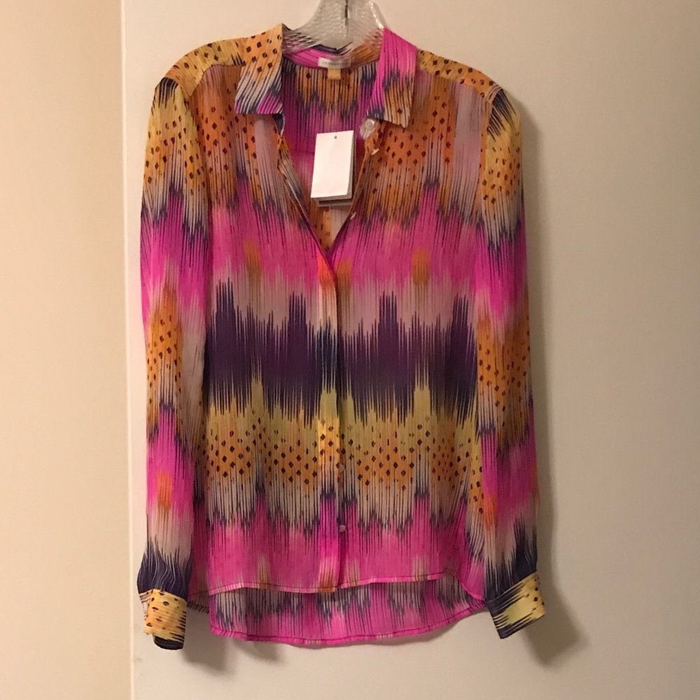 🖤 Anthropologie 100% silk top size 8