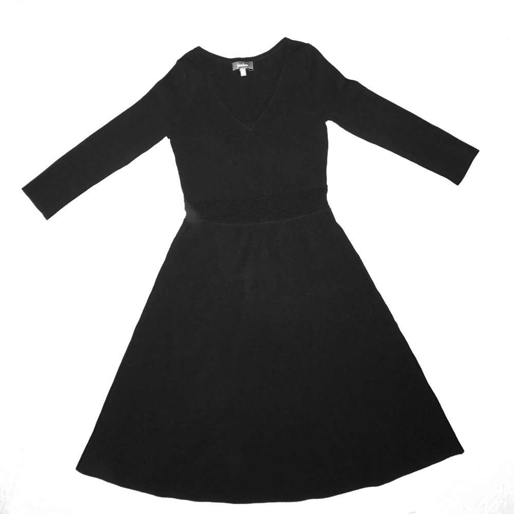 Black 🖤 long sleeve A-line dress size XS LBD