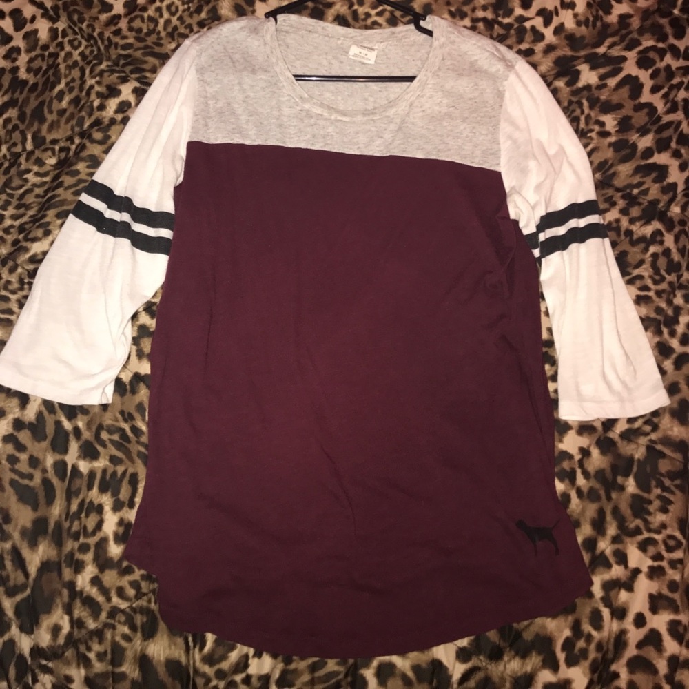 VS Pink Baseball Tee