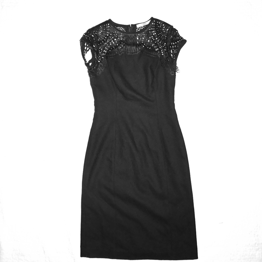 Black 🖤 dress with(fake) leather eyelet detail. S