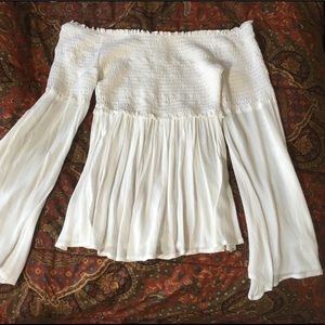 white off shoulder top