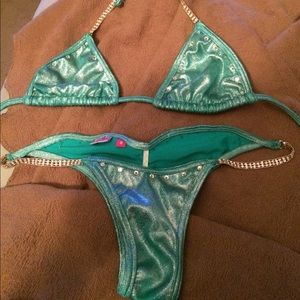 Teal pageant swimsuit BEAUTIFUL