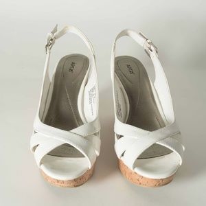 APT 9 Patent leather cork wedge