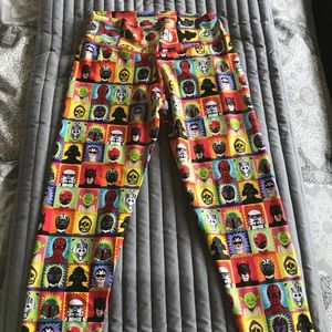 Super hero yoga pants w/ roushing- abs2bfitness