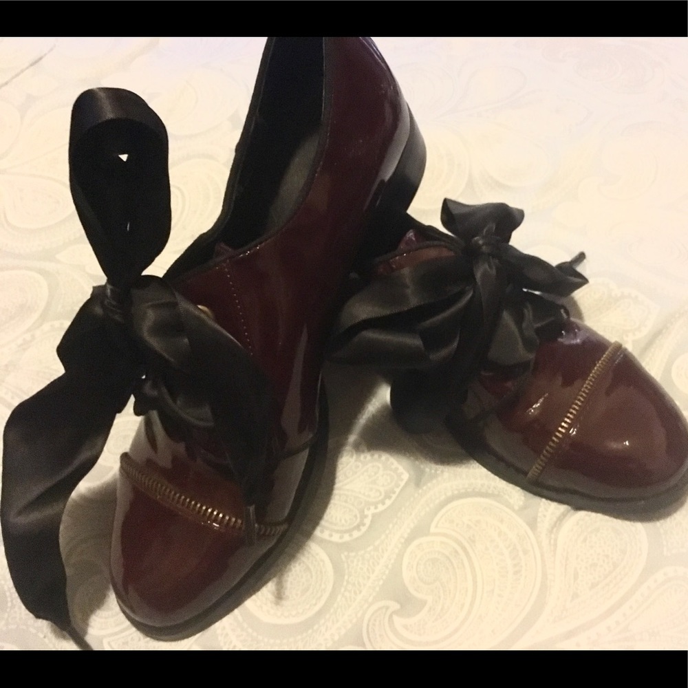 Burgundy oxfords