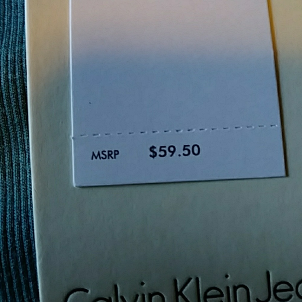 Calvin Klein Jeans Long Sleeve Henley Navy Blue