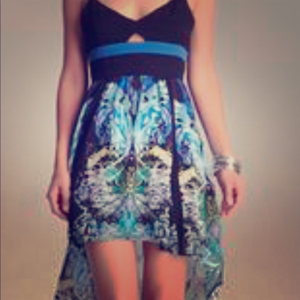 BeBe high low butterfly dress