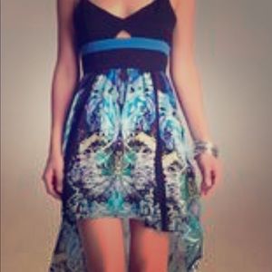 BeBe high low butterfly dress