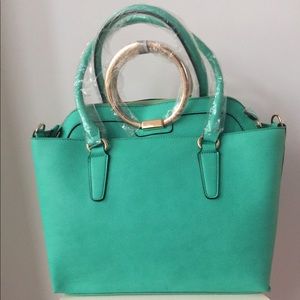 2 in 1 jade green purse