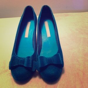 Blue Kali Bow Seamless Wedge by Melissa