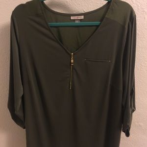 Olive green blouse. New, without tags.