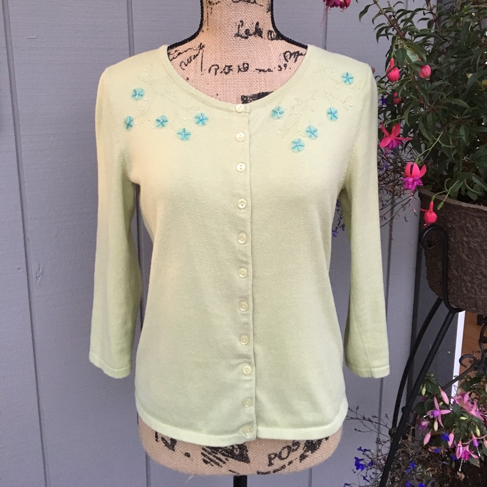 Embroidered & beaded cardigan