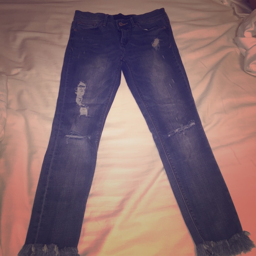 Distressed denim