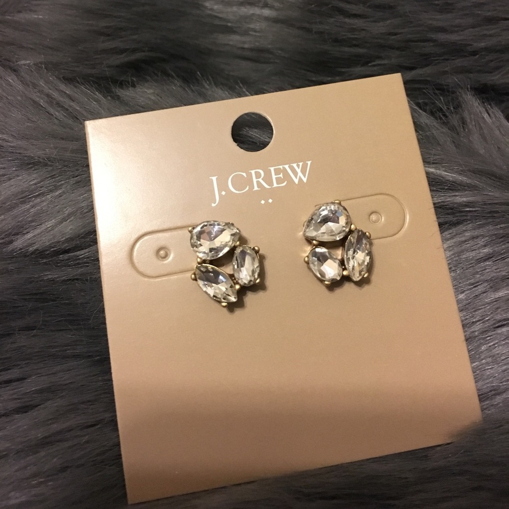 J. Crew crystal trio earrings