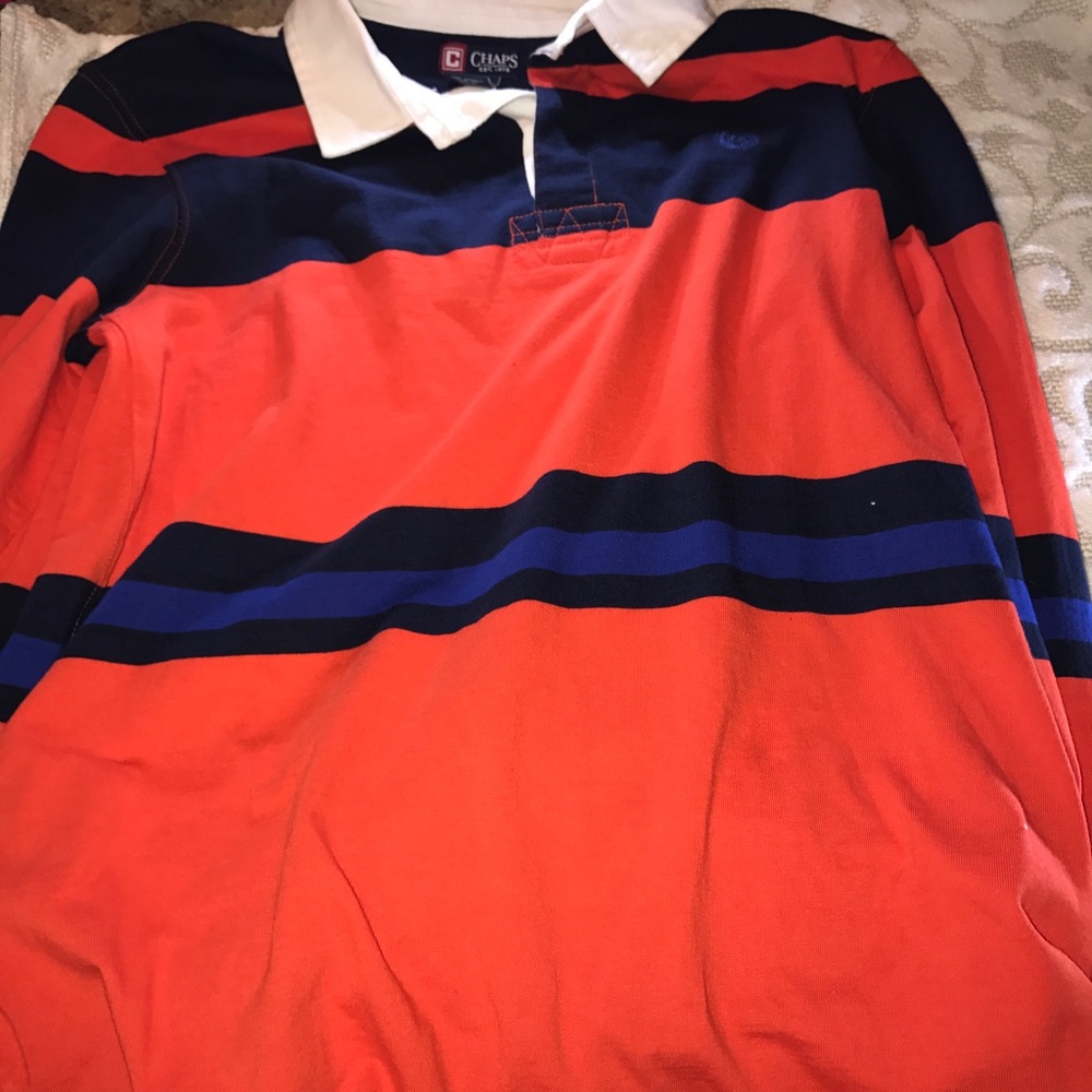 Vintage chaps long sleeve rugby shirt