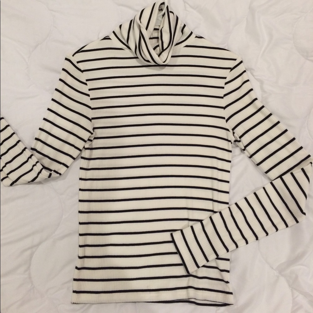 H&M Divided line striped turtleneck