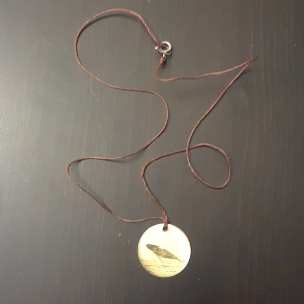 Delicate humpback whale necklace