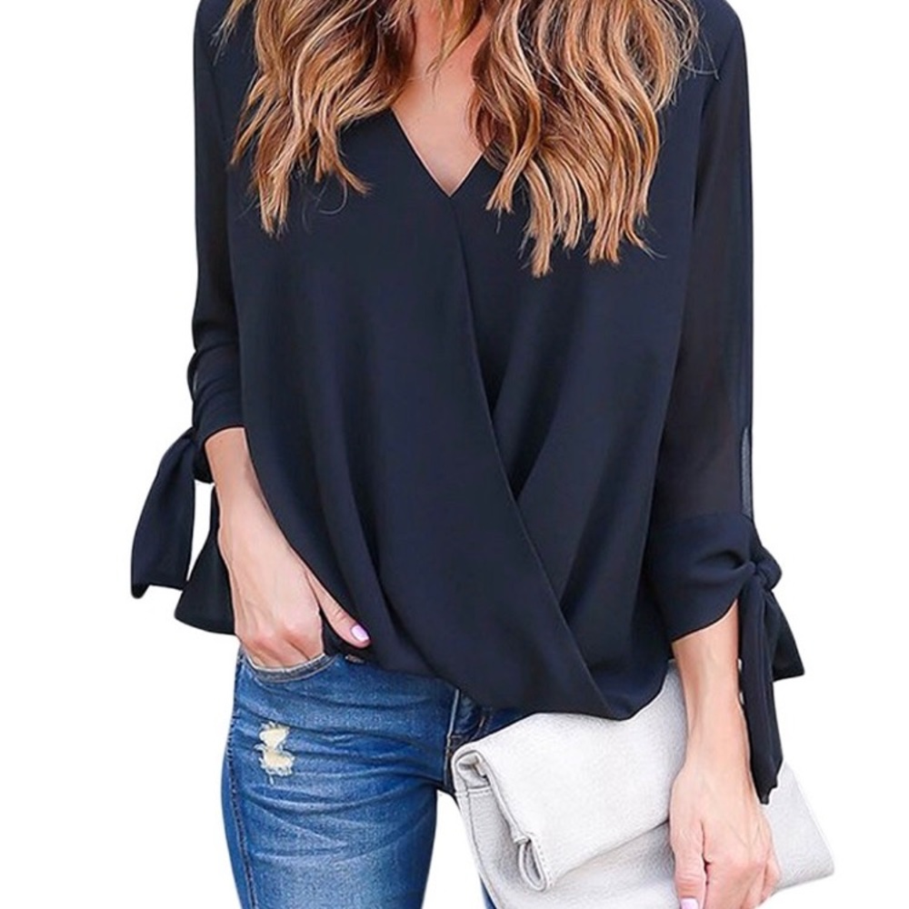Chiffon ruffle blouse