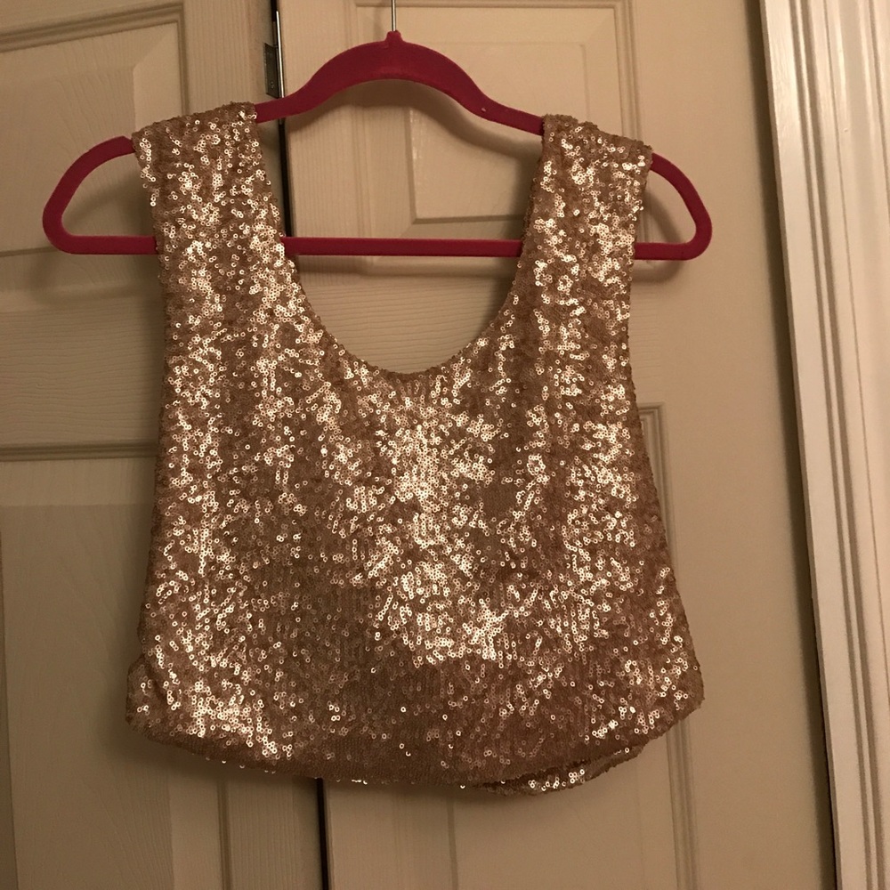 FINDERS keepers Sequin Crop Top