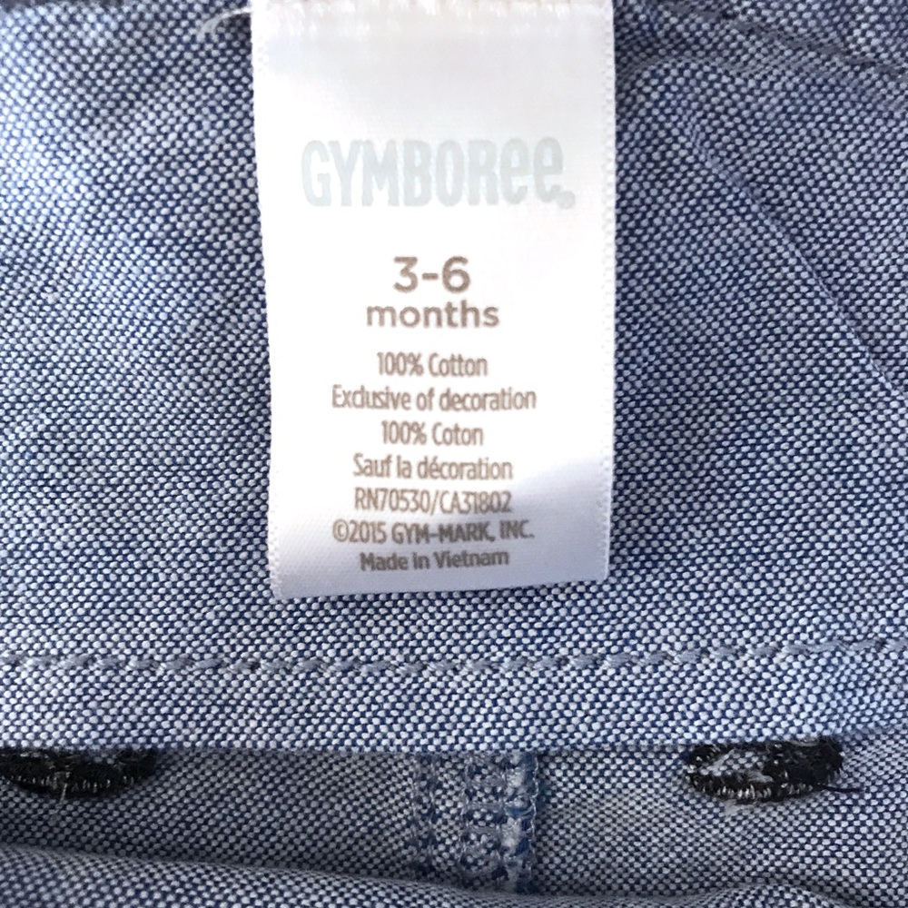 Gymboree blue sale boat overalls (3-6 months) - Picture 3 of 4