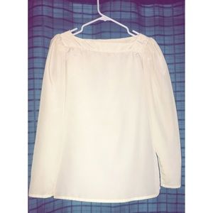 White silk long sleeve