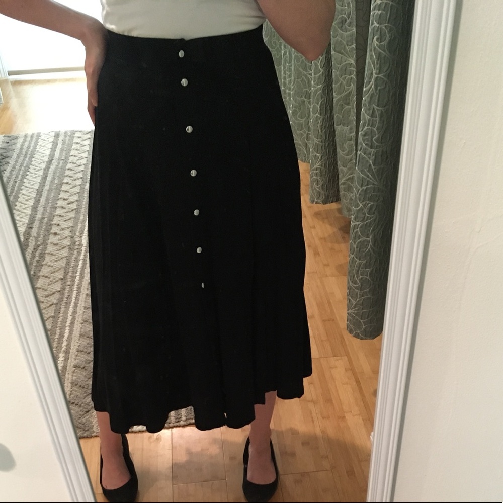 ASOS EUC Button Down A-Line Midi Skirt