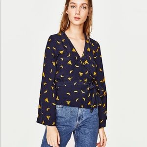 Banana print top