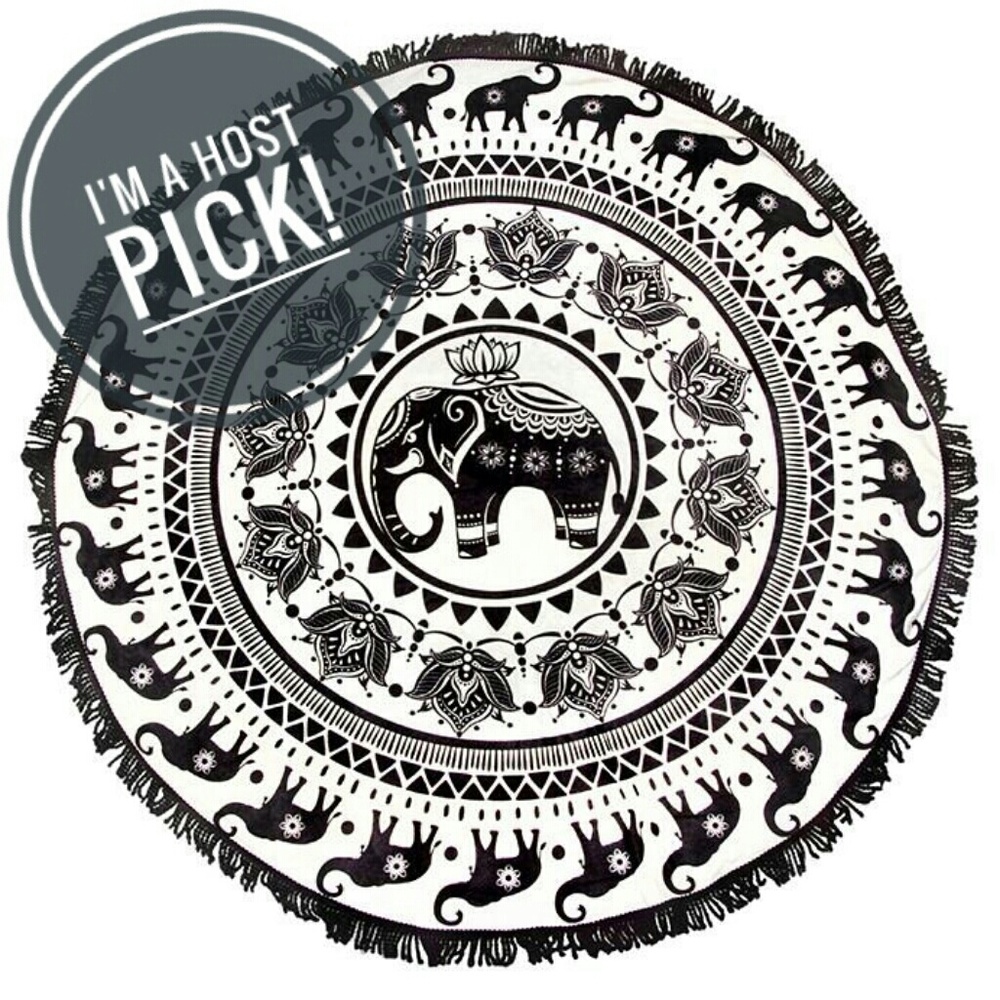 🐘Enchanted Elephant Round Towel!🐘 - Picture 5 of 8