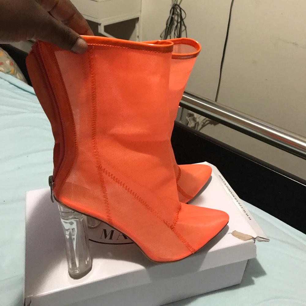 Orange booties