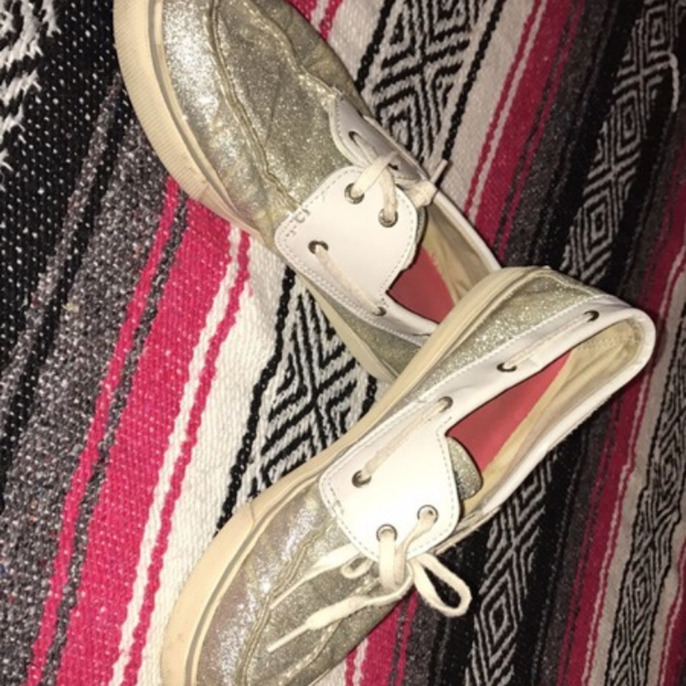 Silver Sparkle Sperry