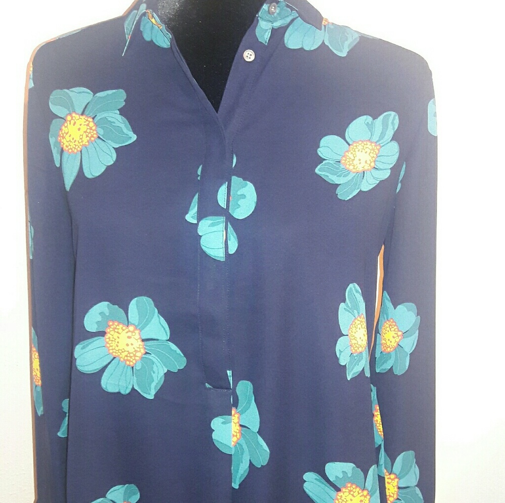 Banana Republic Bold Floral Blouse