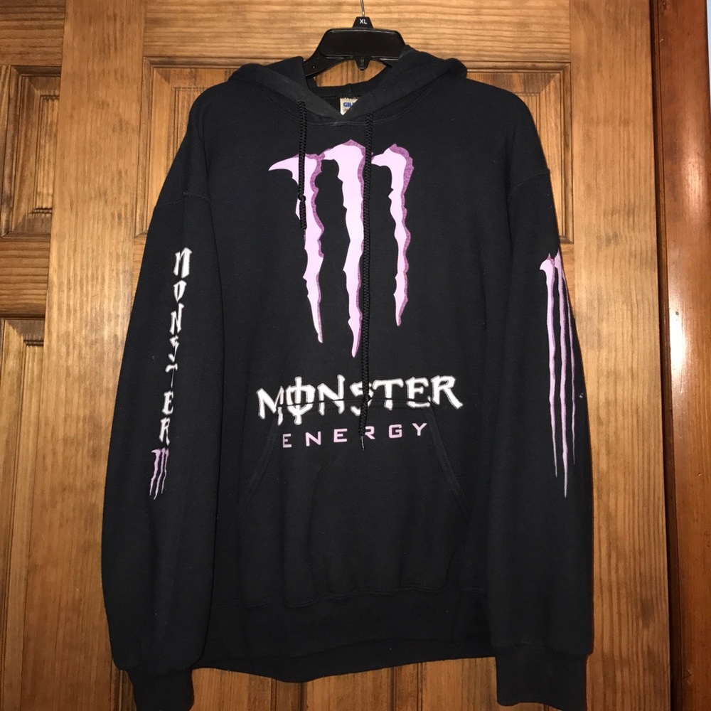 Monster energy drink sweatshirt in purple
