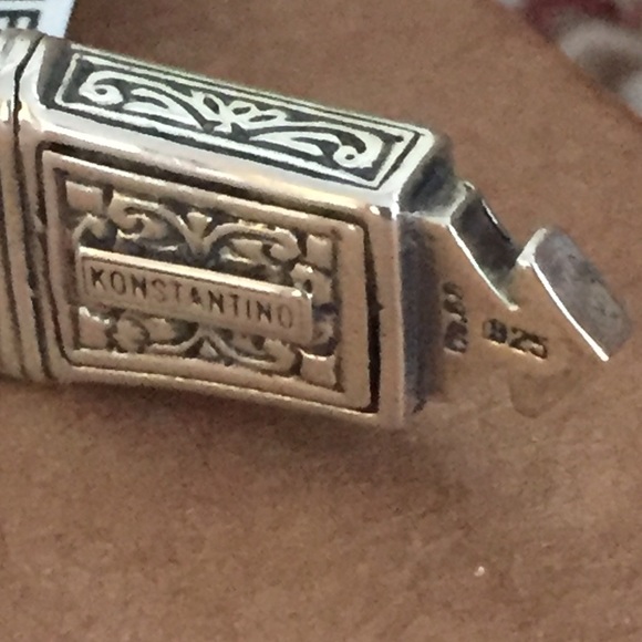 KONSTANTINO STERLING SILVER & ONYX BRACELET - Picture 3 of 4